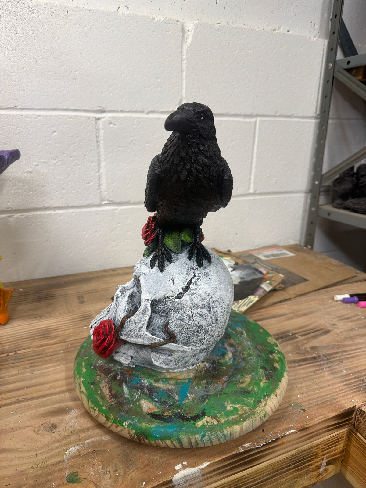 Crow on Skull