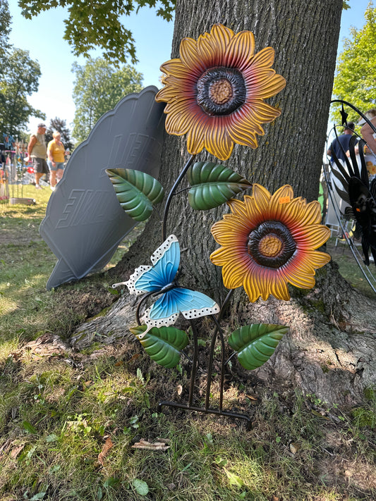 Assorted Sunflower Stake 34H