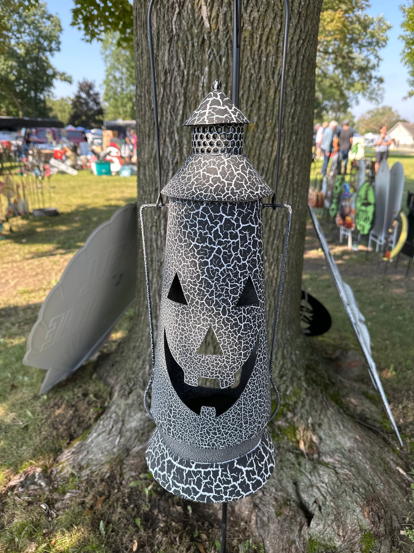 Large Metal Pumpkin Lantern