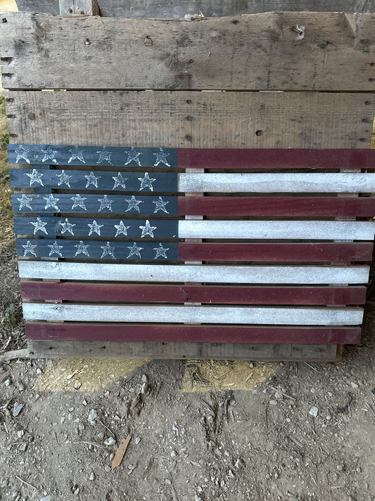 Small Wood Pallet Flag