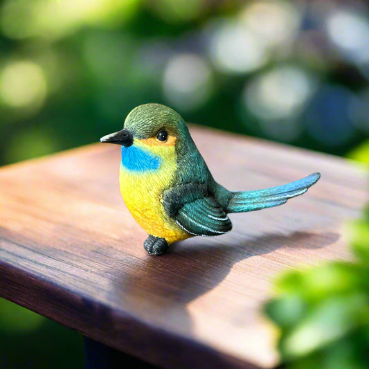 Resin Orange Green Blue Bird