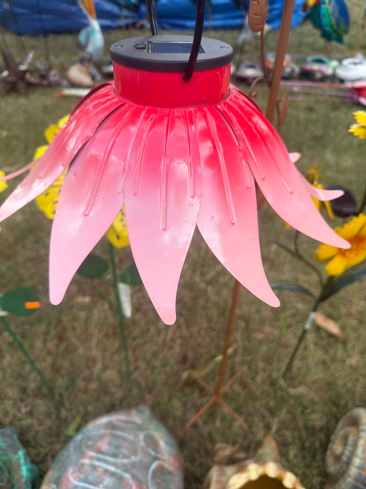 Assorted Solar Metal Hanging Flower