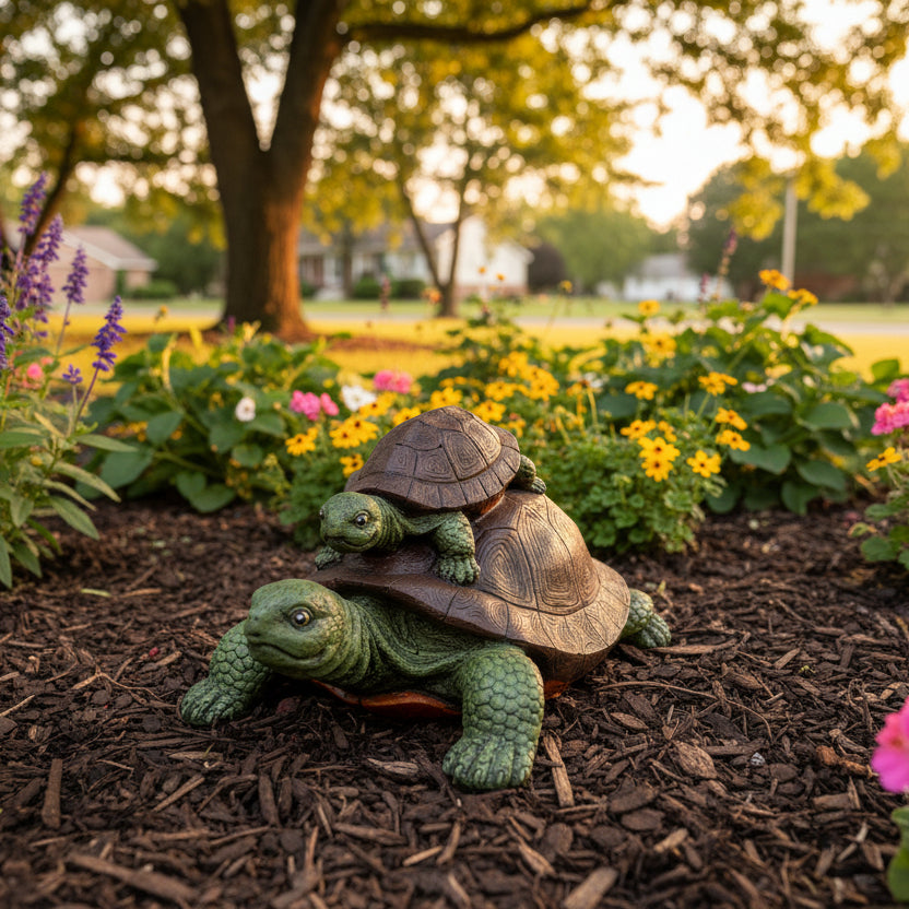 Flat Turtle with Baby