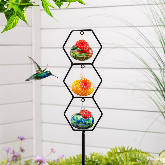 Hummingbird Feeder Trio Stake product image