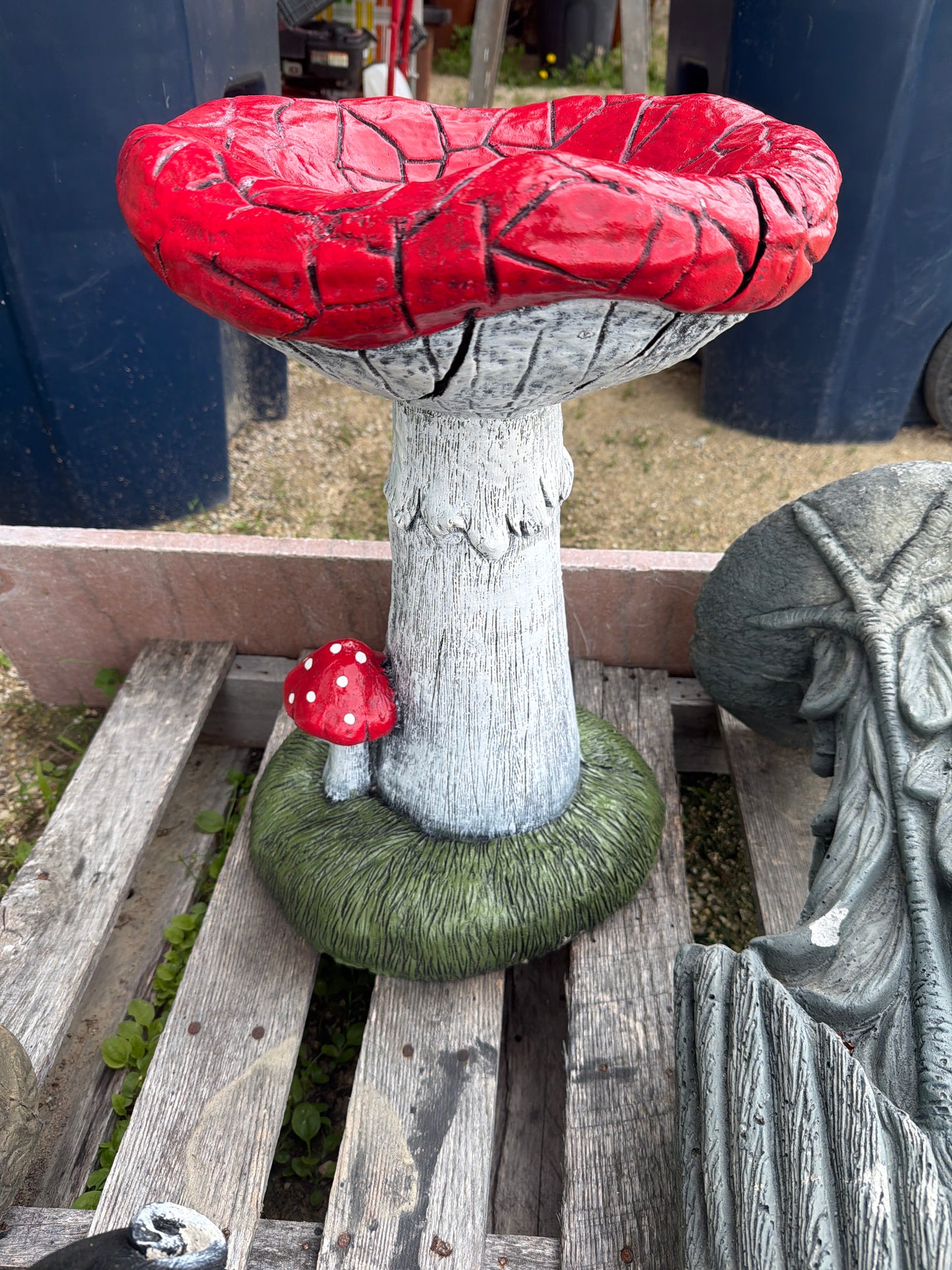 Mushroom Birdbath