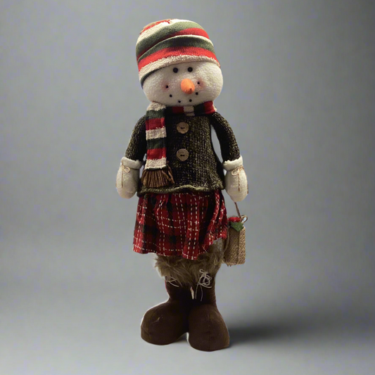 Plaid Snowman Plush