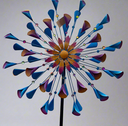 Spinner Blue Gold Flame