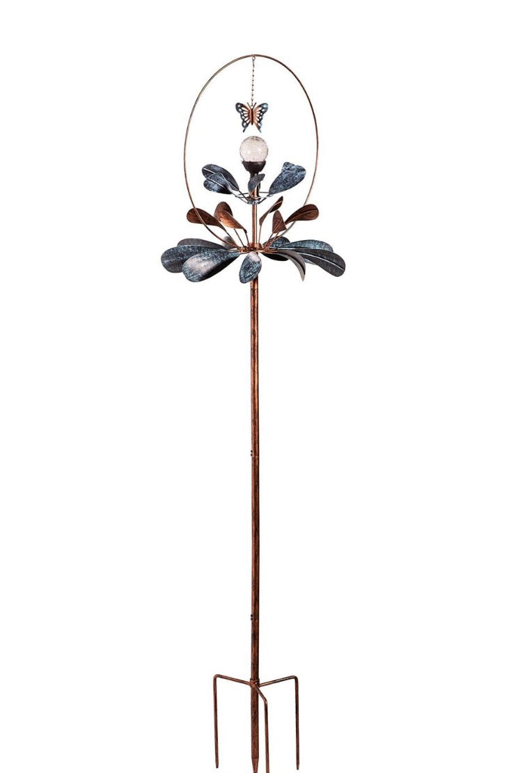 Flower Sphere Solar Spinner