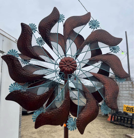Blue Flower Wind Spinner