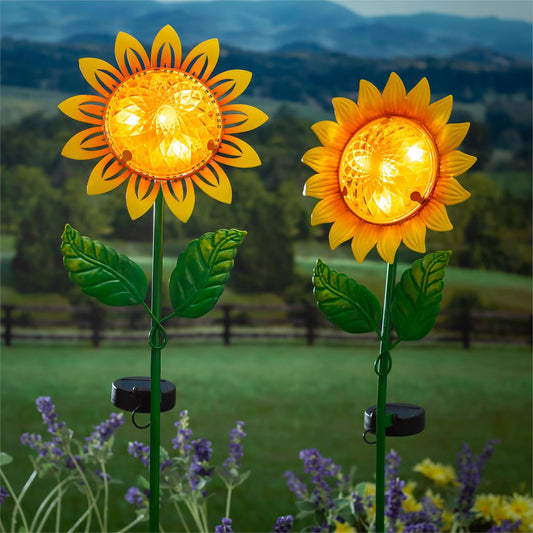 Solar Sunflower Garden Stake product image