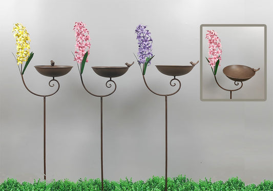Hyacinth Bird Bath Stake