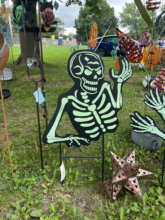 Glow In The Dark Skeleton Bust Upright