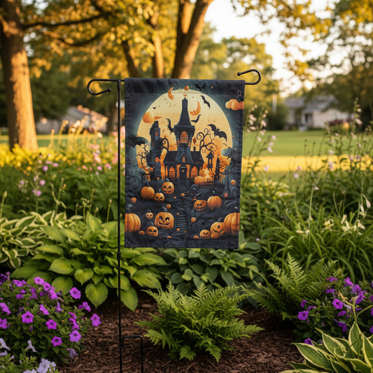 Lighted Halloween Flag