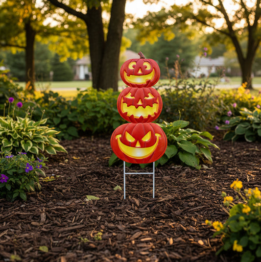 3 Stack Halloween Pumpkins