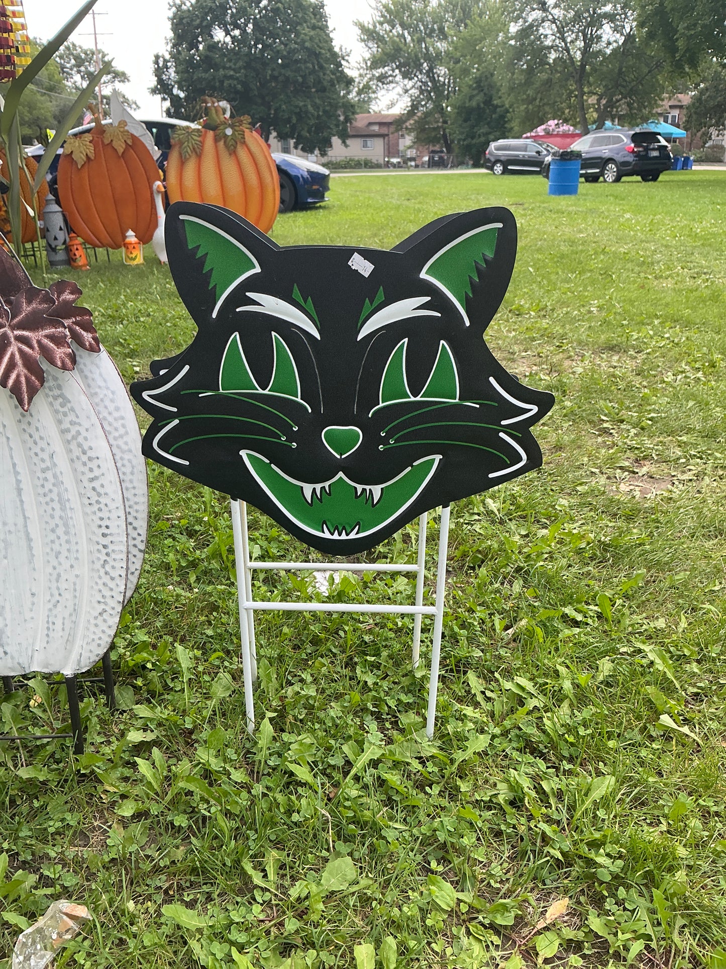 Black And Green Cat Sign