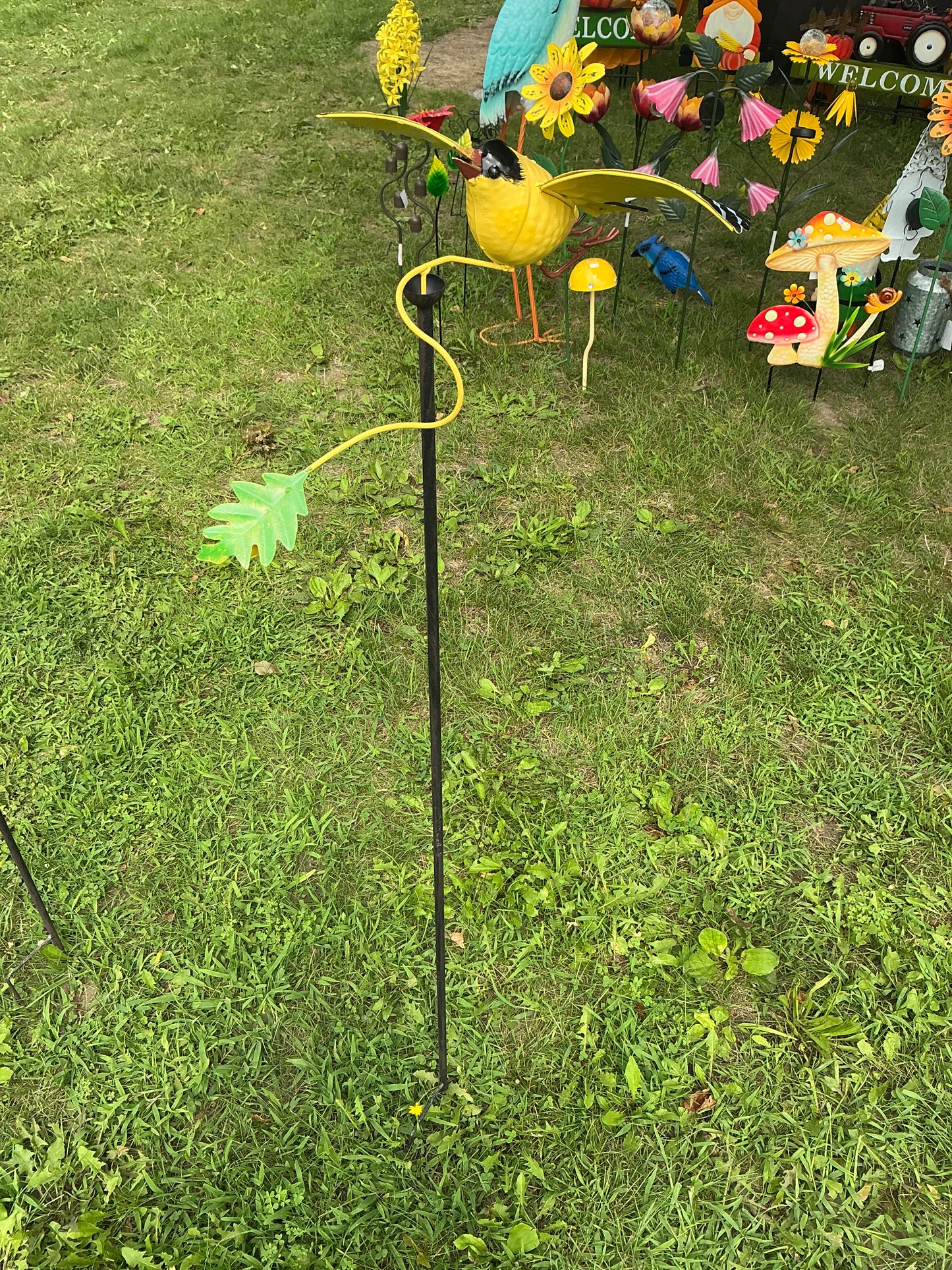Spinning Rustic Bird Stake