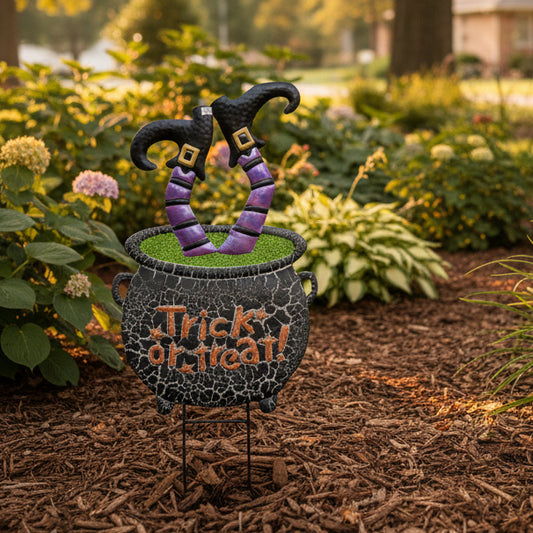 Trick Or Treat Cauldron Sign