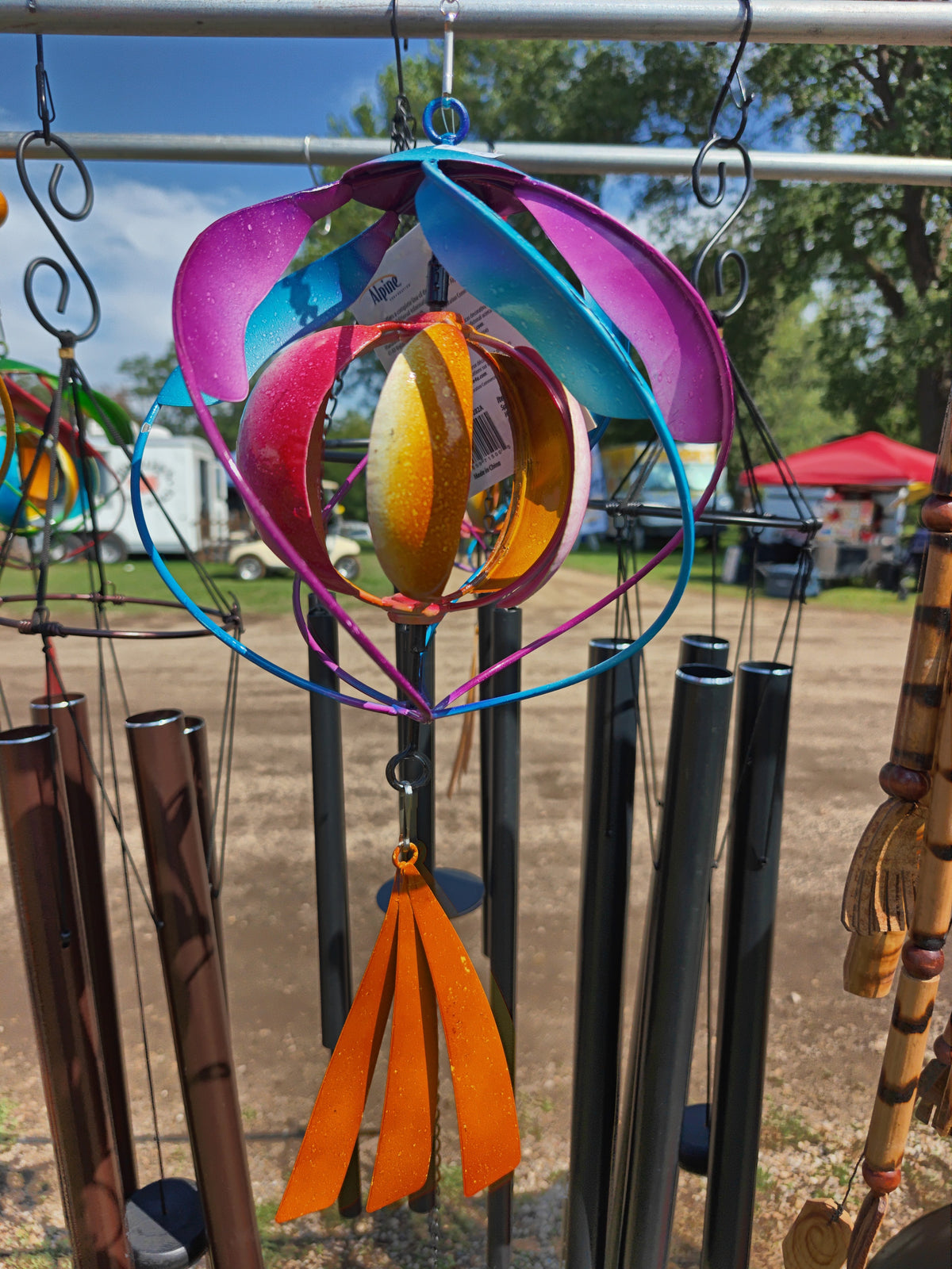 Glamorous Hanging Metal Spinners