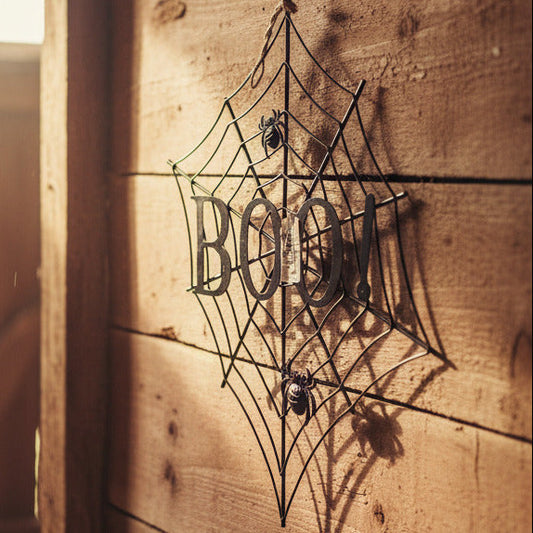 Metal Halloween Spider Web