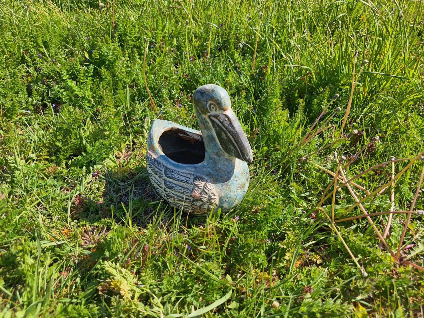 Terracotta Pelican Planter