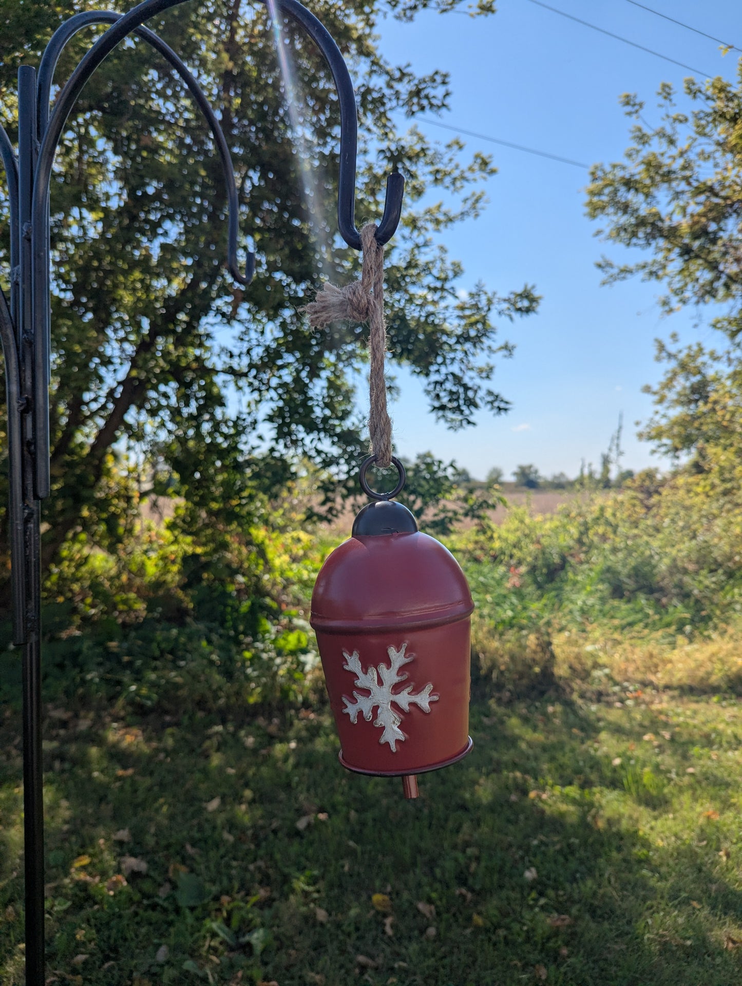 Red Metal Christmas Bell