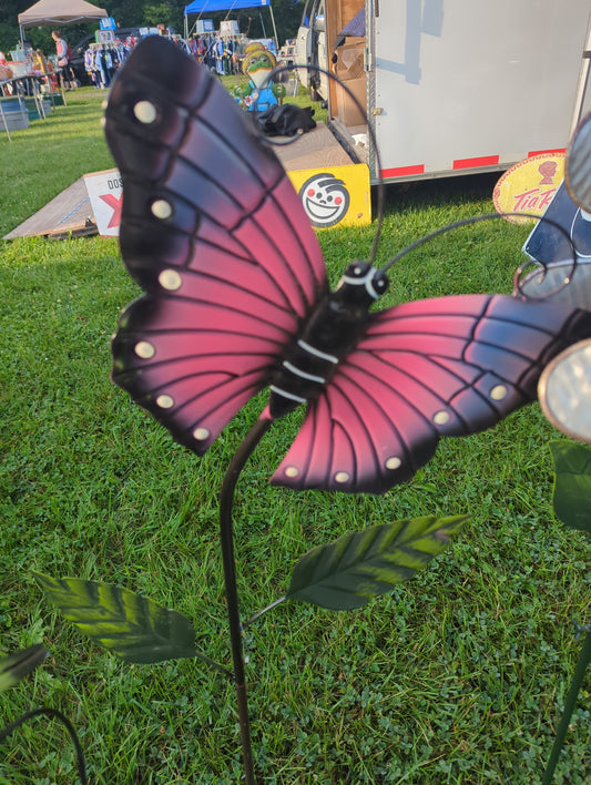 Pink Butterfly Stake
