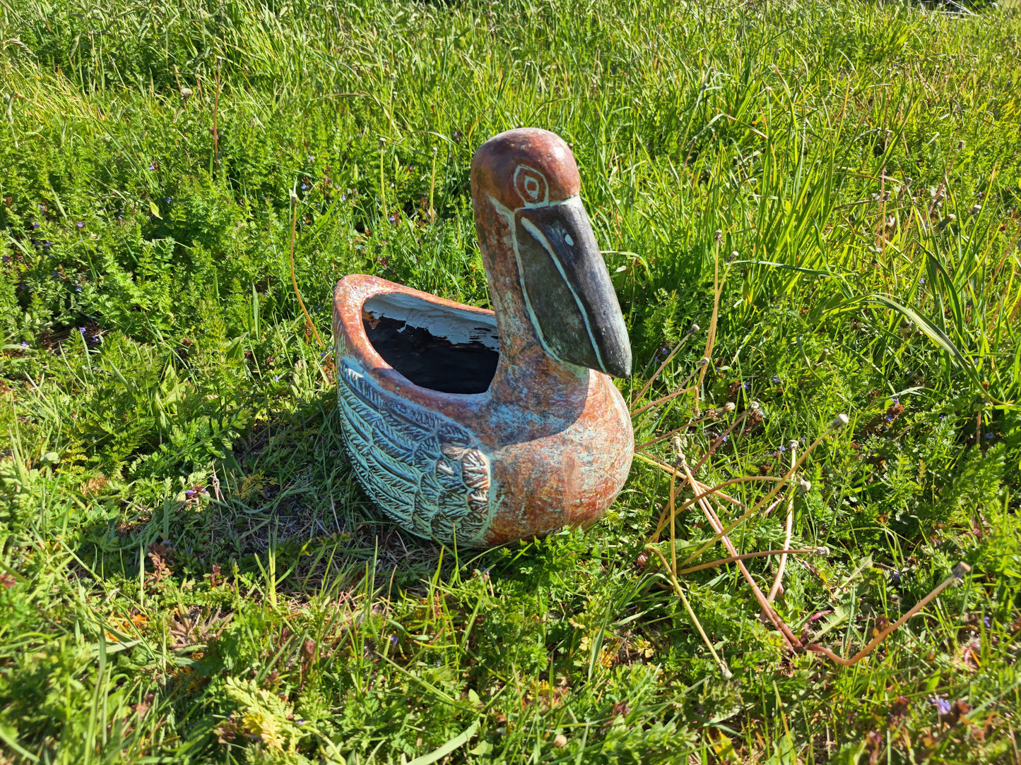 Terracotta Pelican Planter