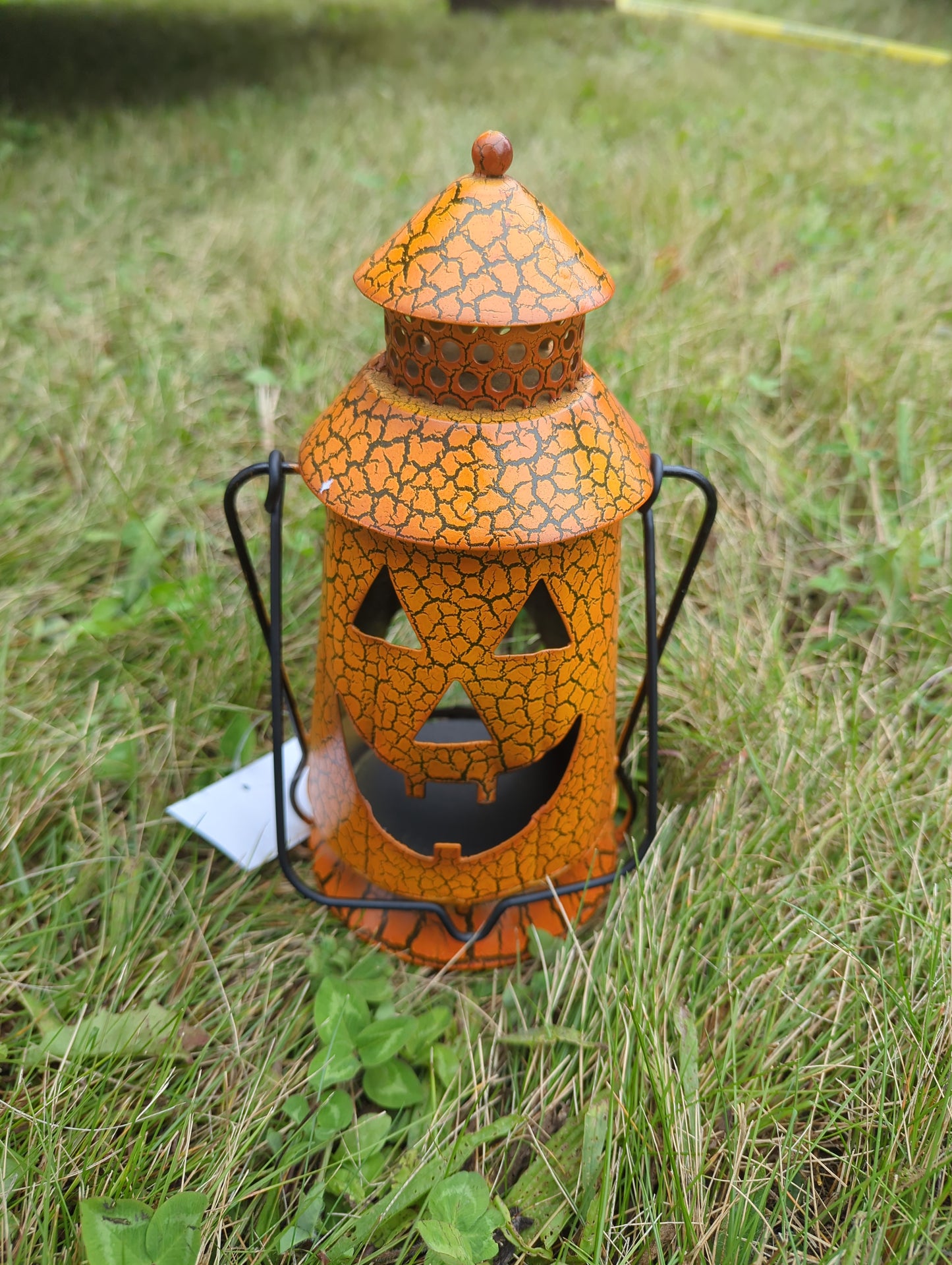 Sm Metal Pumpkin Lantern