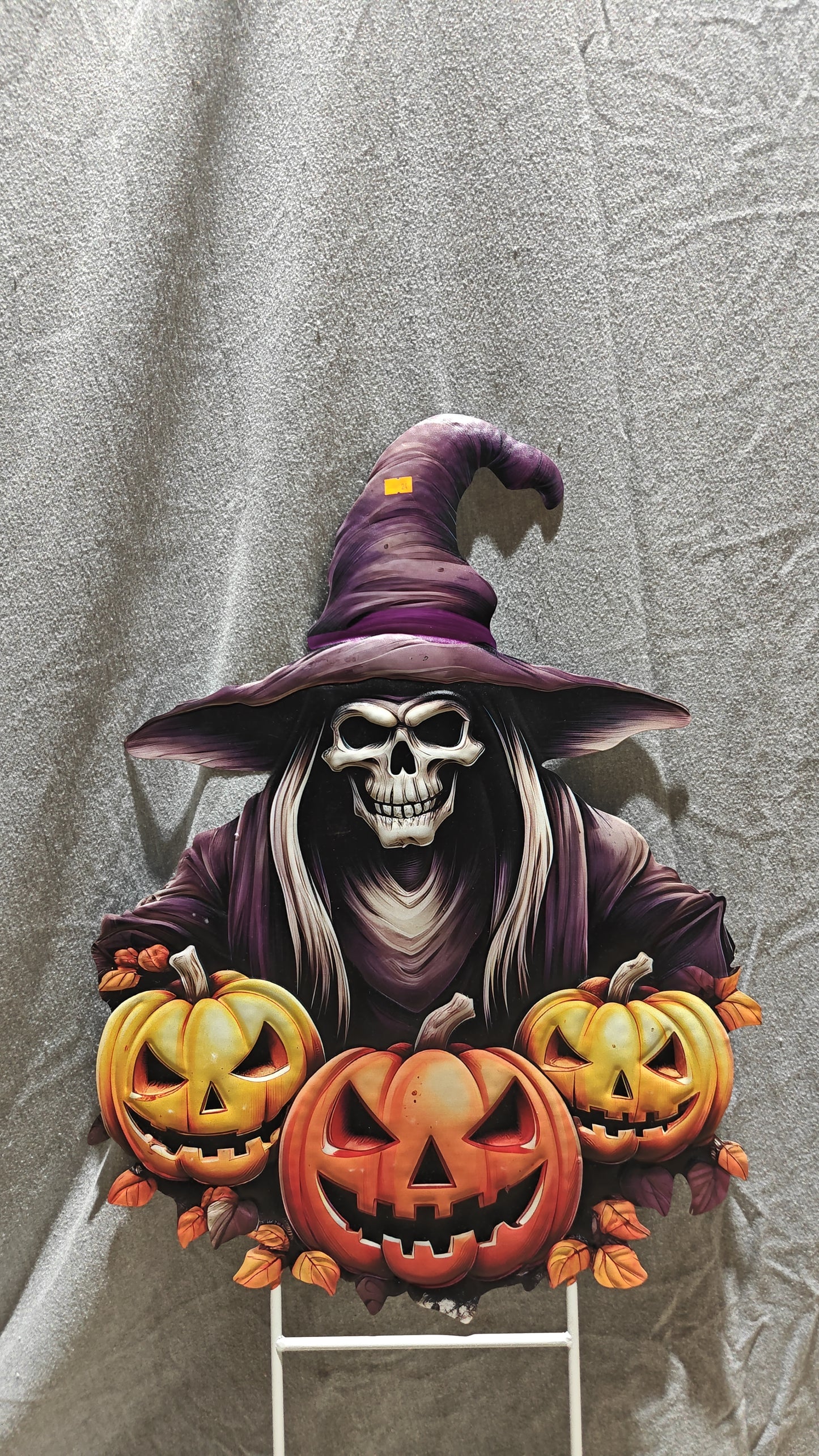 Metal Halloween Skeleton with Pump