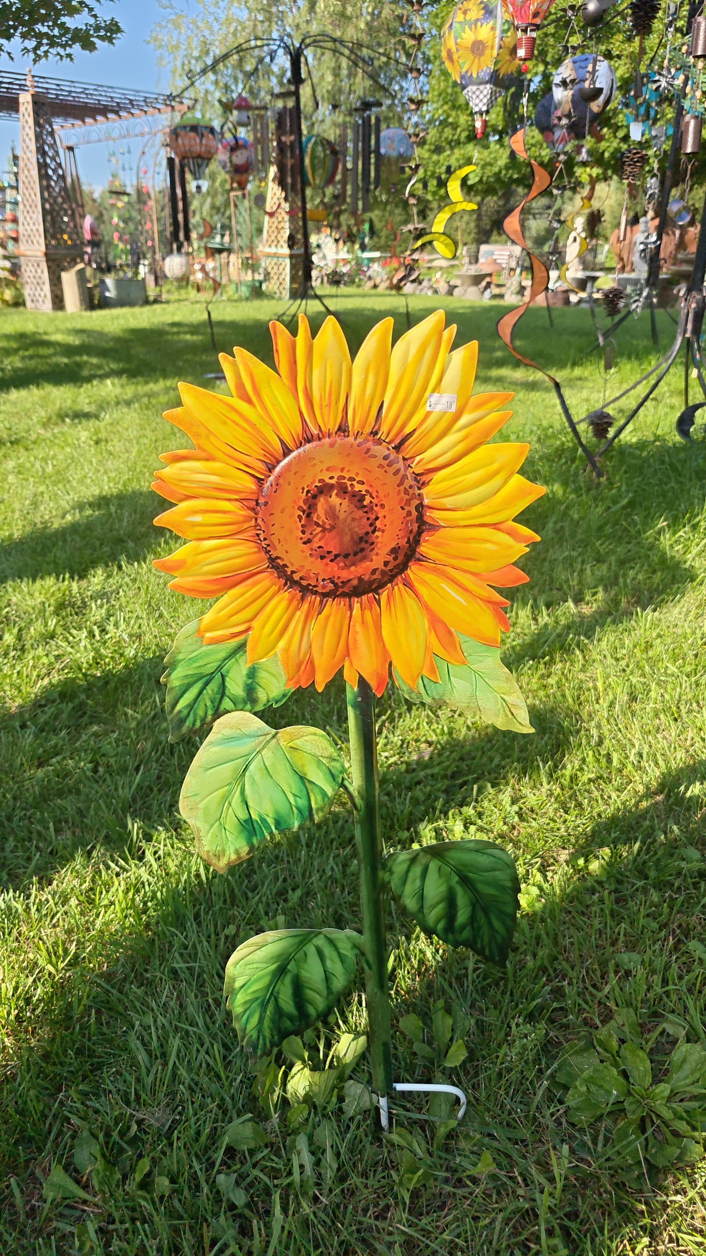 Metal Fall Printed Sunflower