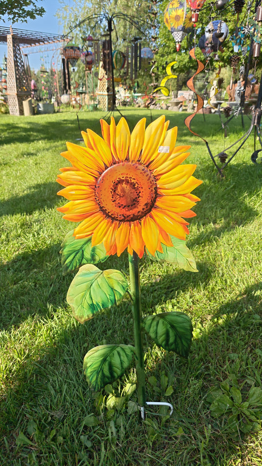 Metal Fall Printed Sunflower