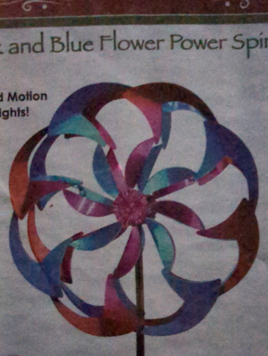 Pink and Blue Flower Power Spinner