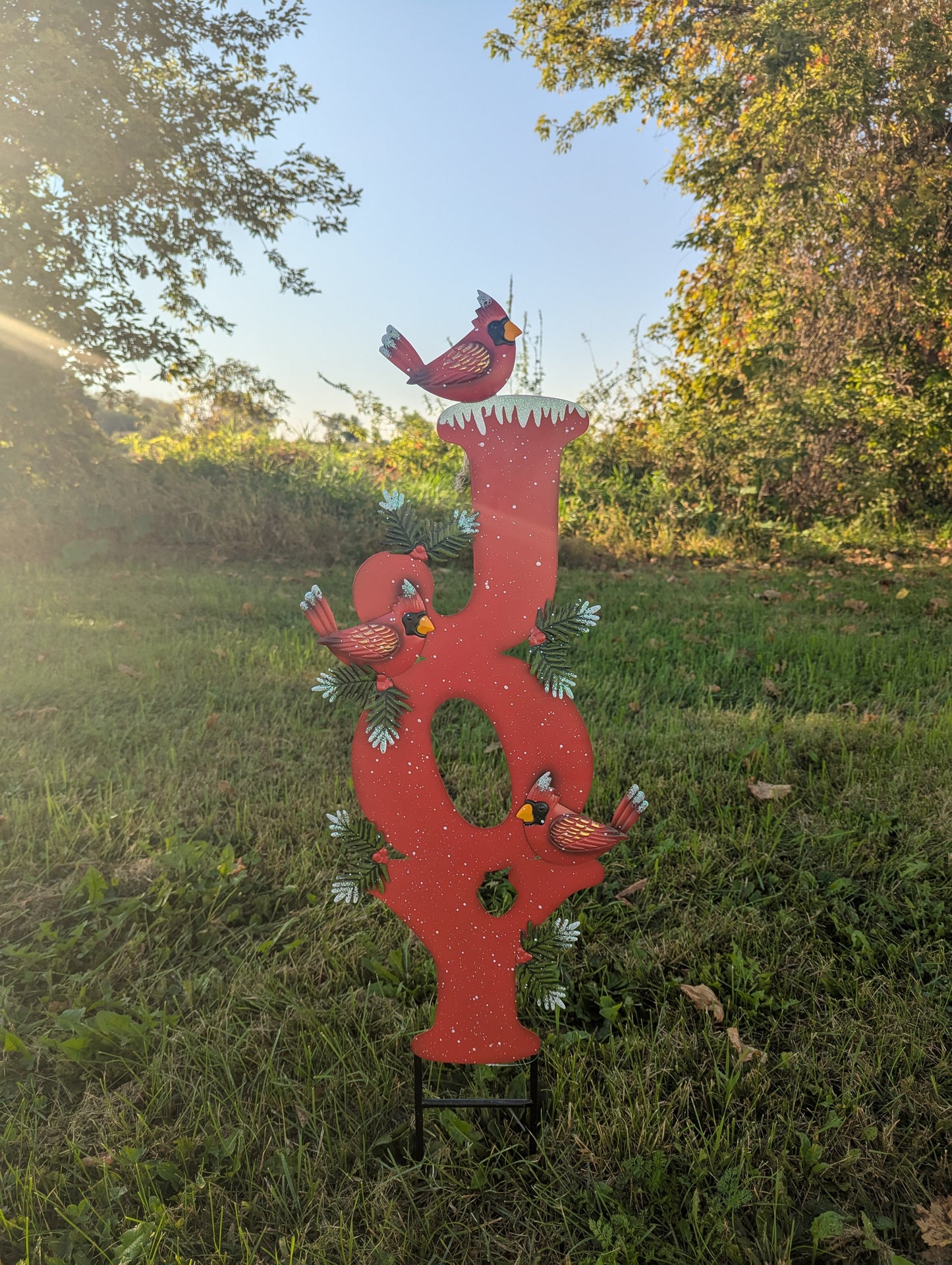 Christmas Metal Joy Sign
