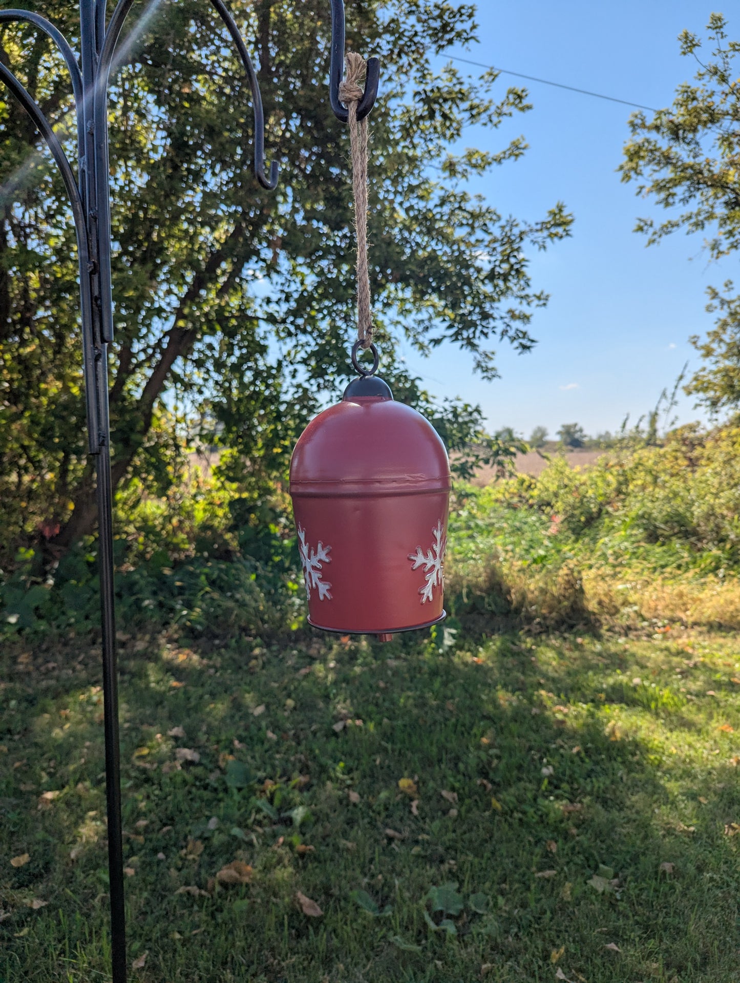 Red Metal Christmas Bell