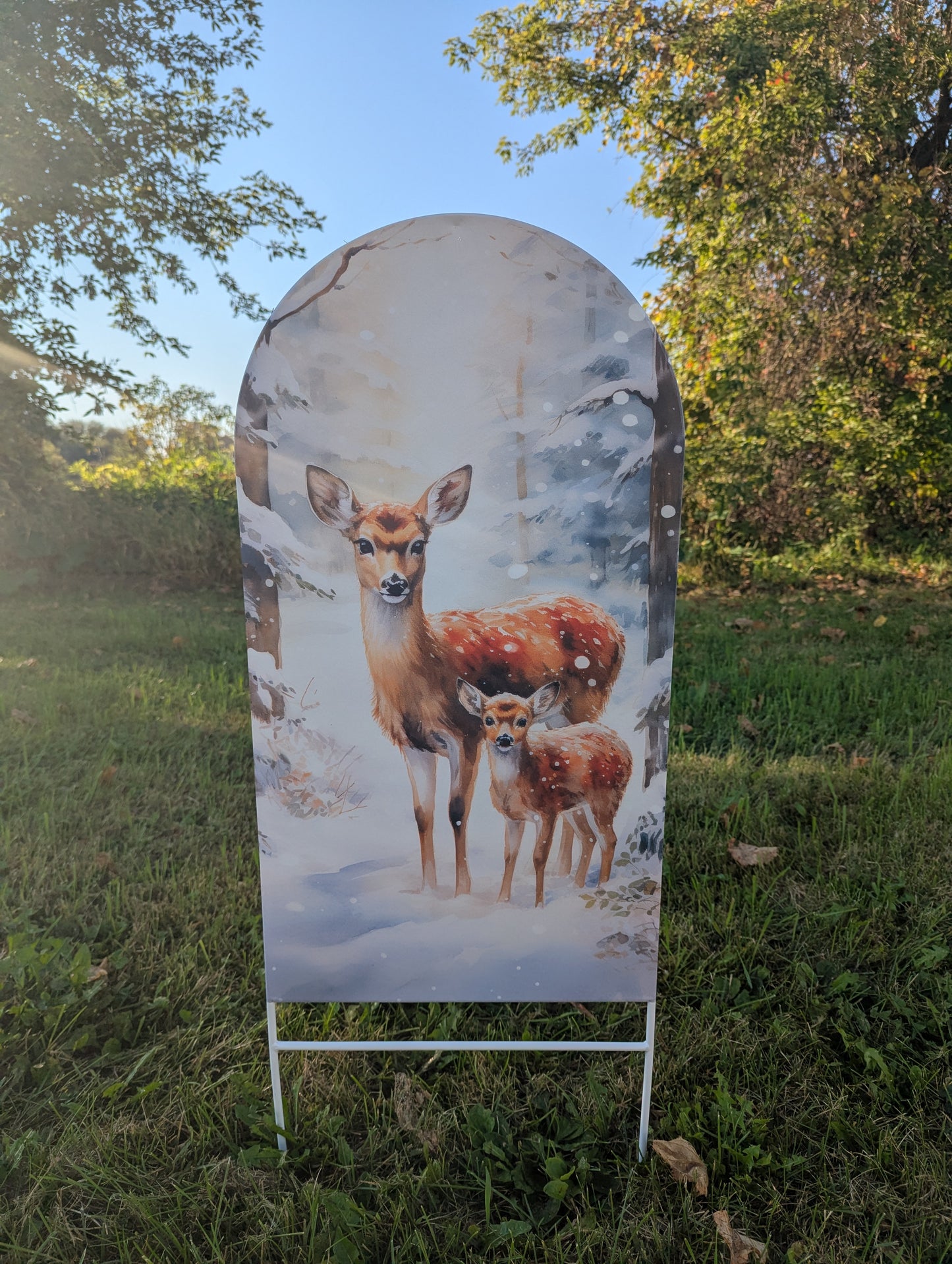 Christmas Metal Deer On Stake