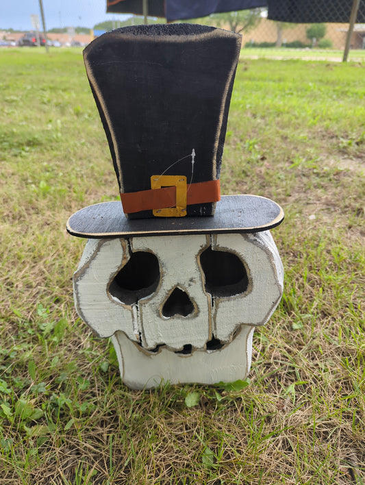 Halloween Wood Skull