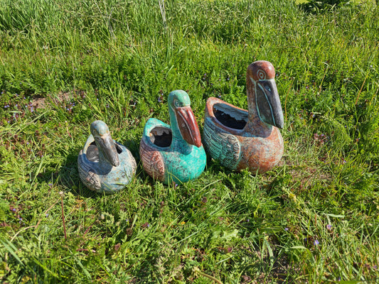 Terracotta Pelican Planter